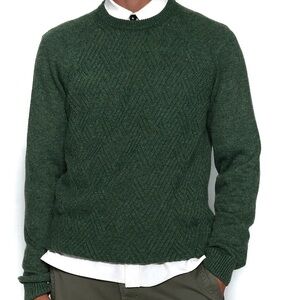The Cashmere Project Green cashmere  chevron Crewneck Sweater Mens Sz L